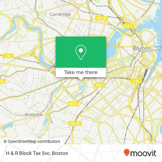 H & R Block Tax Svc map