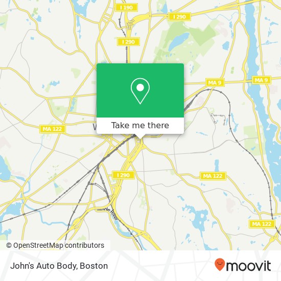 John's Auto Body map