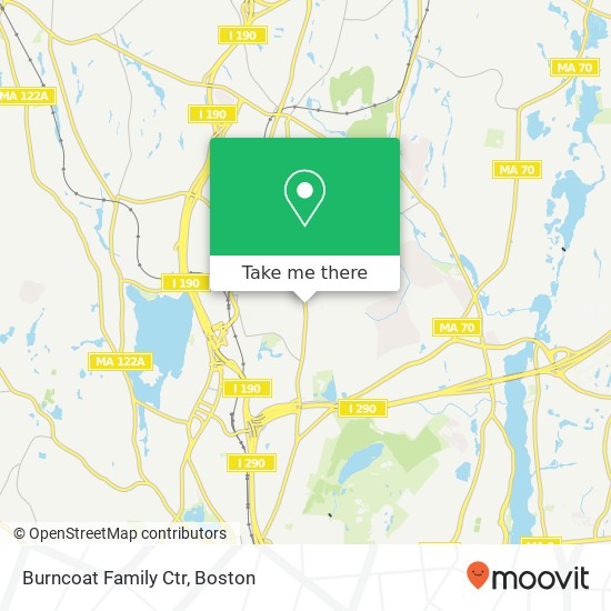 Burncoat Family Ctr map