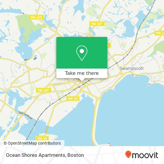 Mapa de Ocean Shores Apartments