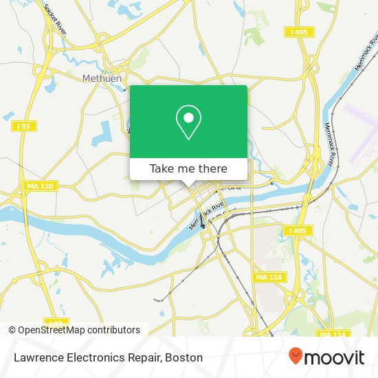 Mapa de Lawrence Electronics Repair