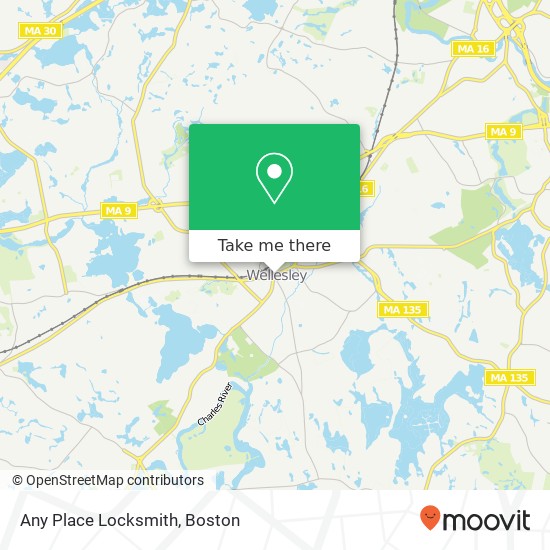 Any Place Locksmith map