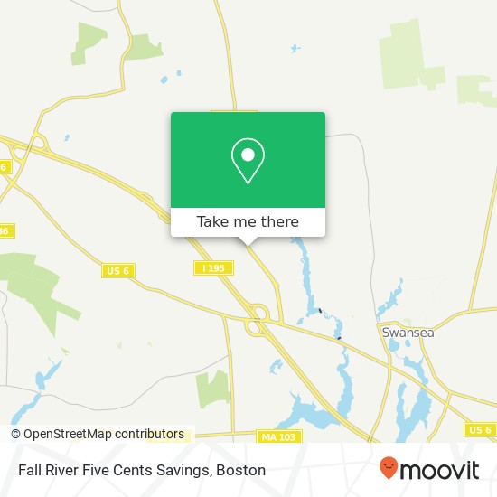 Mapa de Fall River Five Cents Savings