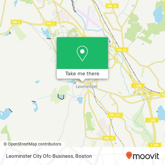 Mapa de Leominster City Ofc-Business