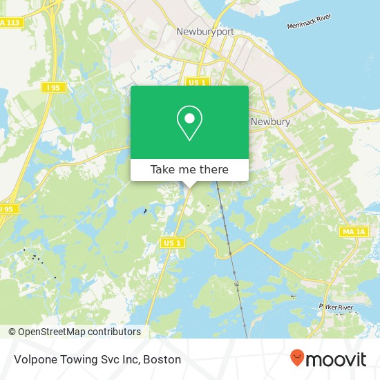 Volpone Towing Svc Inc map