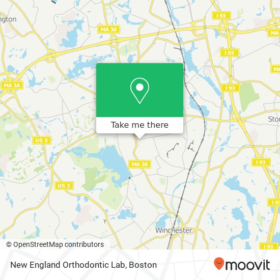 New England Orthodontic Lab map