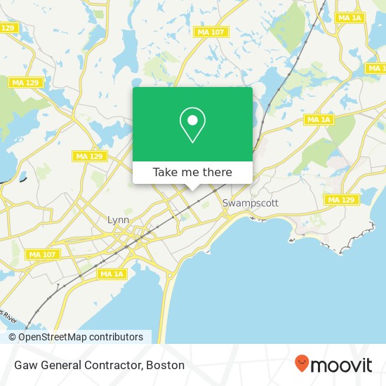 Gaw General Contractor map