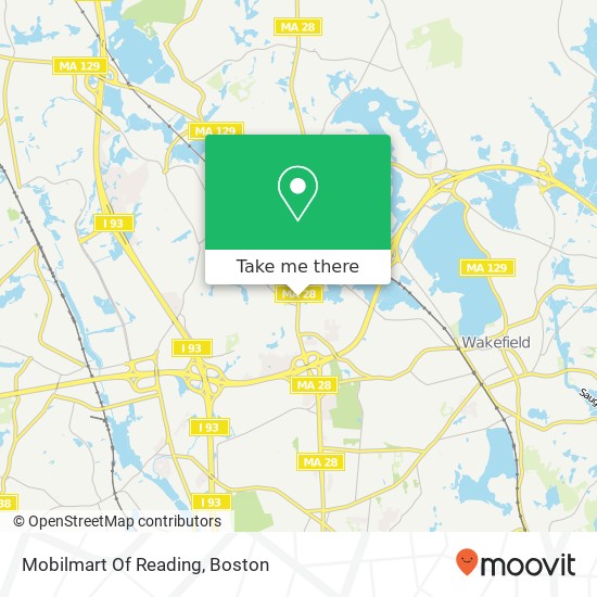 Mapa de Mobilmart Of Reading