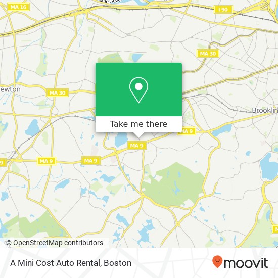 A Mini Cost Auto Rental map