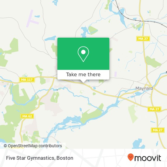 Five Star Gymnastics map