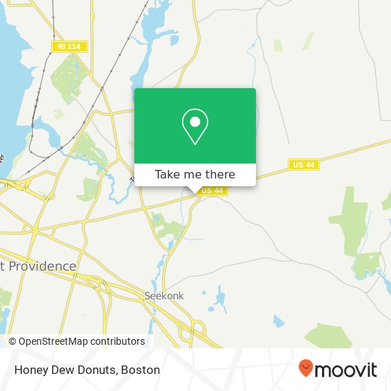 Mapa de Honey Dew Donuts