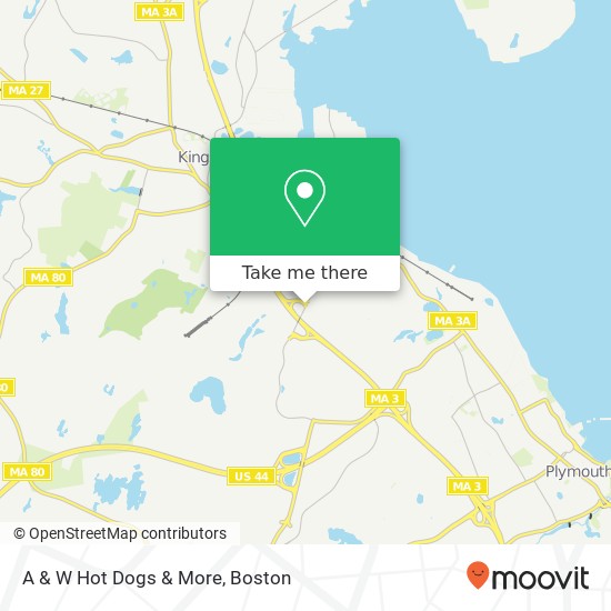 Mapa de A & W Hot Dogs & More