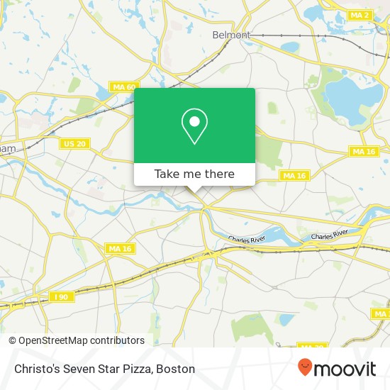 Christo's Seven Star Pizza map