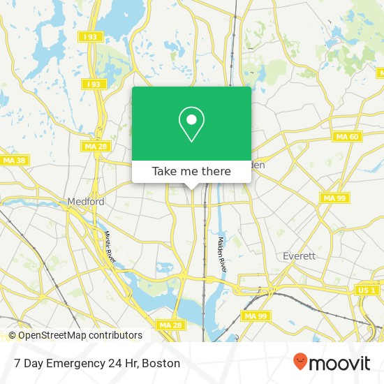 Mapa de 7 Day Emergency 24 Hr
