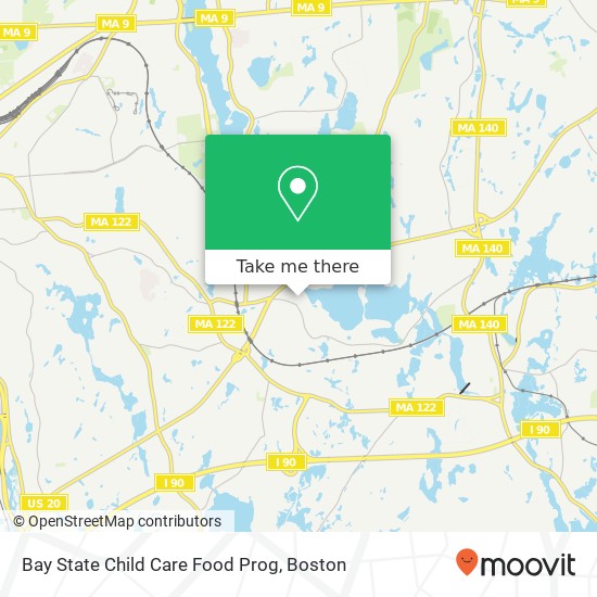 Mapa de Bay State Child Care Food Prog