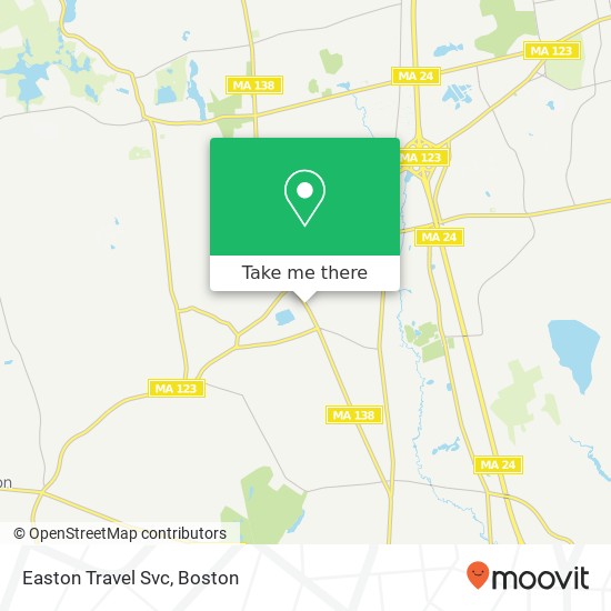 Easton Travel Svc map