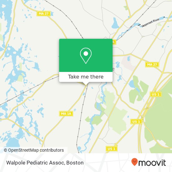 Mapa de Walpole Pediatric Assoc