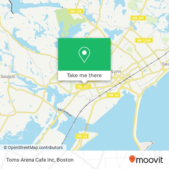 Mapa de Toms Arena Cafe Inc