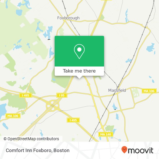 Mapa de Comfort Inn Foxboro