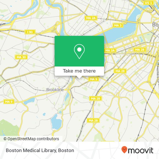 Boston Medical Library map