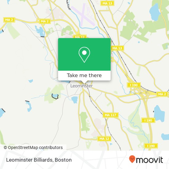 Leominster Billiards map