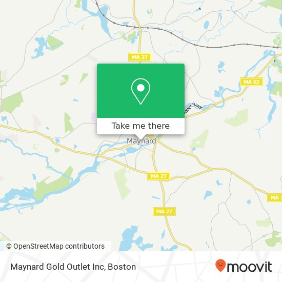 Maynard Gold Outlet Inc map