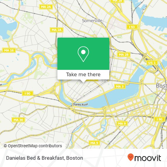 Mapa de Danielas Bed & Breakfast