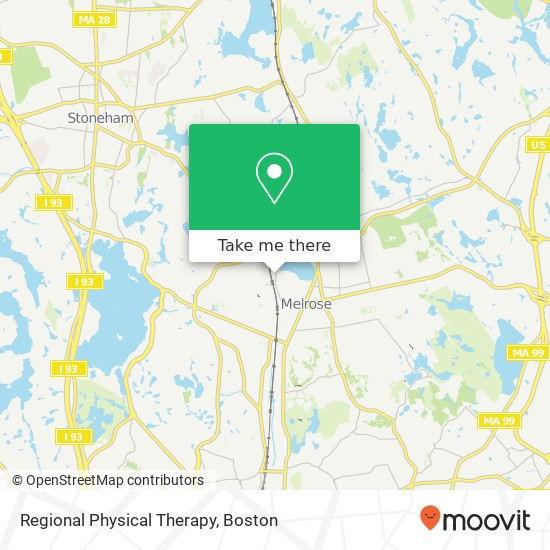 Regional Physical Therapy map