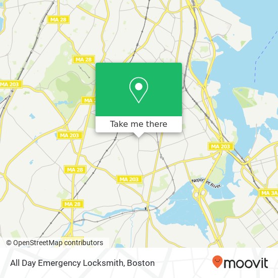 Mapa de All Day Emergency Locksmith