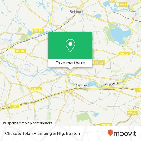 Chase & Tolan Plumbing & Htg map