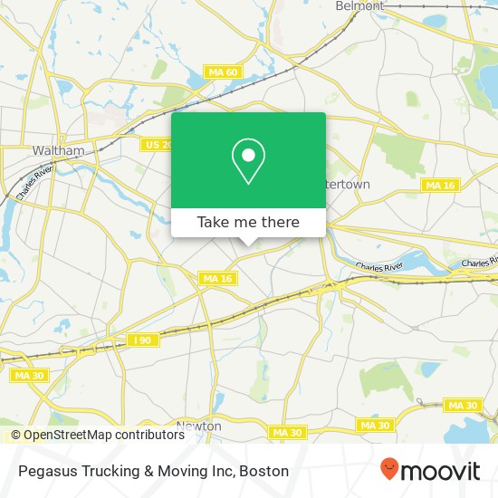 Pegasus Trucking & Moving Inc map