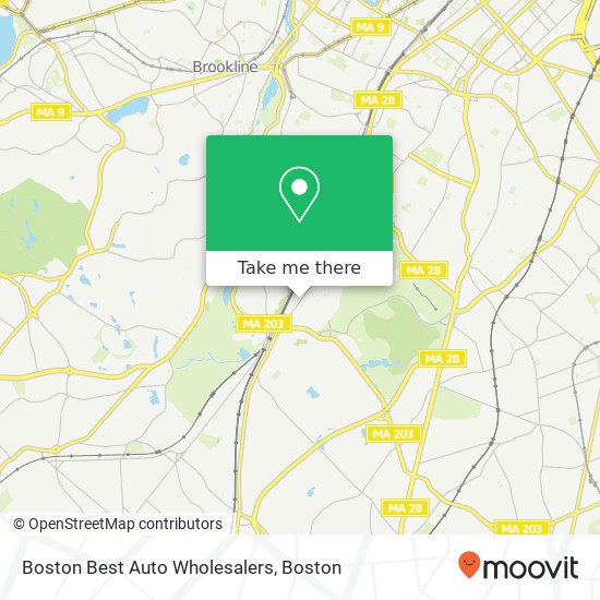 Mapa de Boston Best Auto Wholesalers