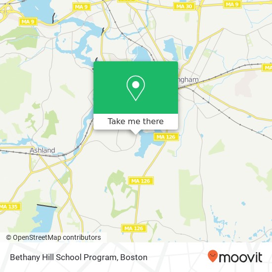 Mapa de Bethany Hill School Program