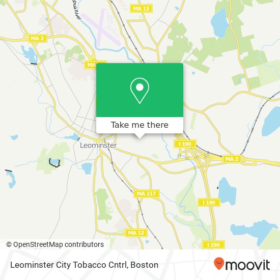 Leominster City Tobacco Cntrl map