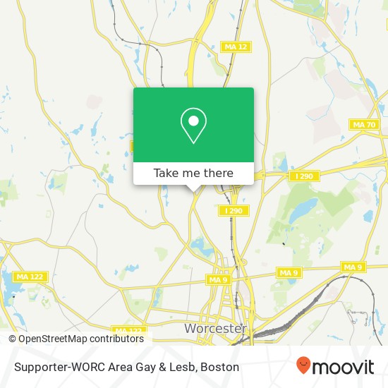 Supporter-WORC Area Gay & Lesb map