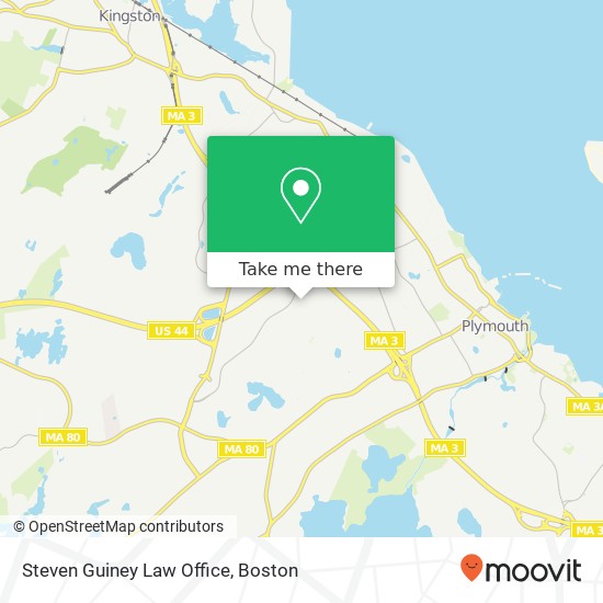 Steven Guiney Law Office map