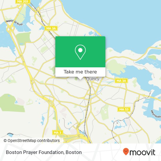 Mapa de Boston Prayer Foundation