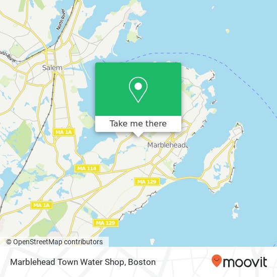Marblehead Town Water Shop map