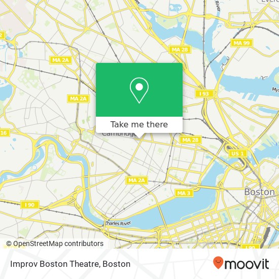 Improv Boston Theatre map