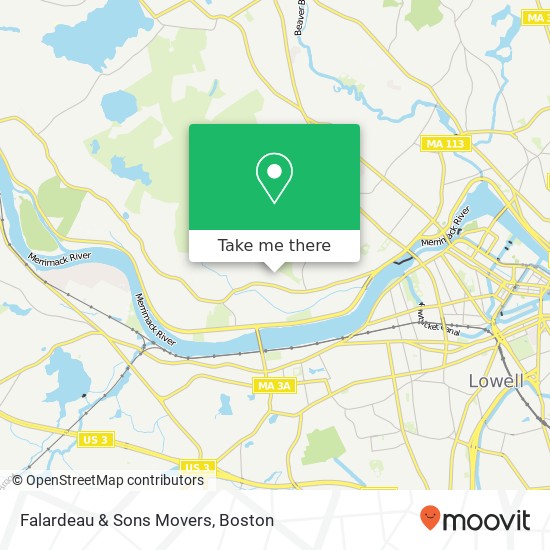 Falardeau & Sons Movers map