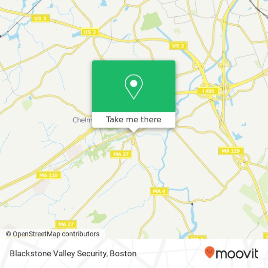 Mapa de Blackstone Valley Security