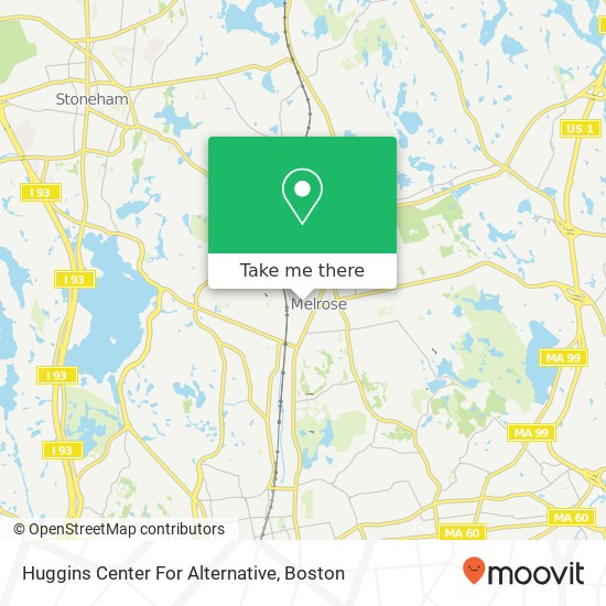 Huggins Center For Alternative map