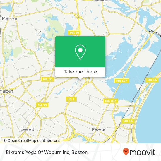 Bikrams Yoga Of Woburn Inc map
