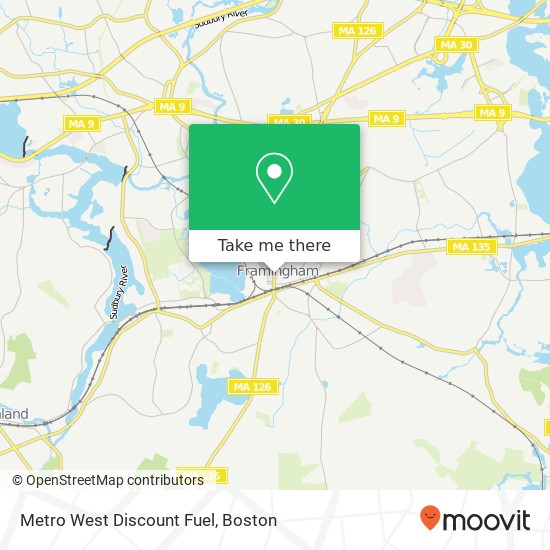 Metro West Discount Fuel map