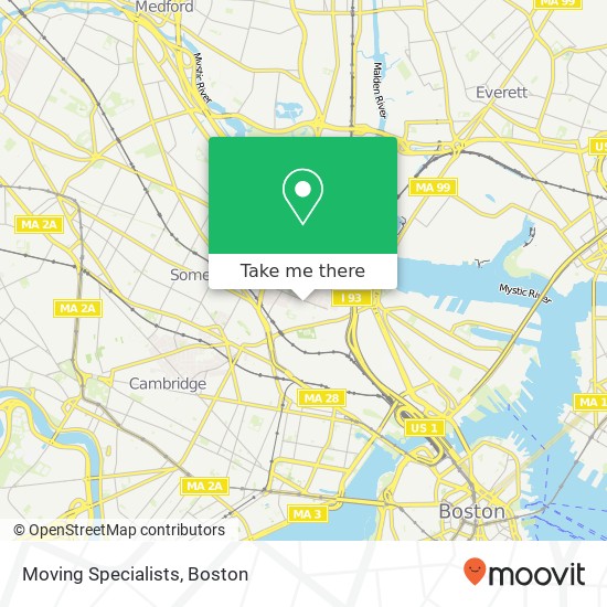 Mapa de Moving Specialists