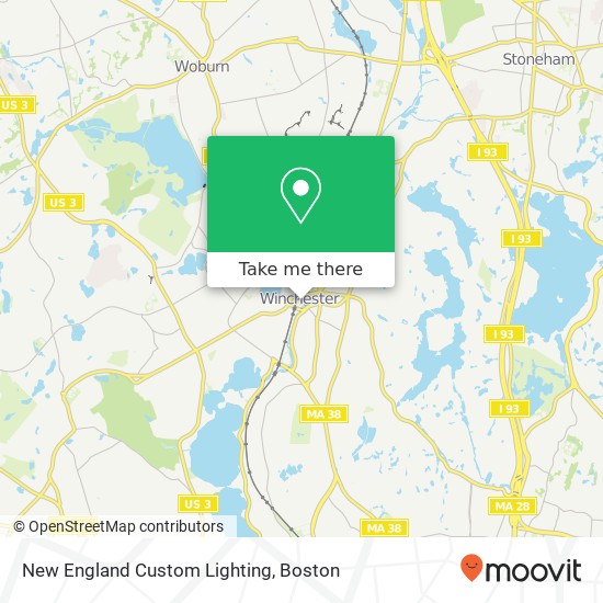 New England Custom Lighting map