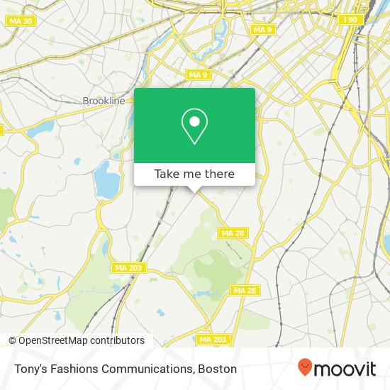 Mapa de Tony's Fashions Communications