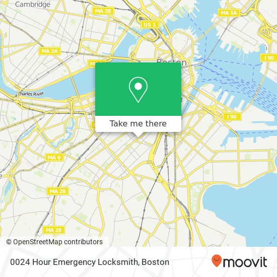 0024 Hour Emergency Locksmith map