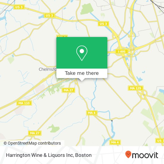 Mapa de Harrington Wine & Liquors Inc