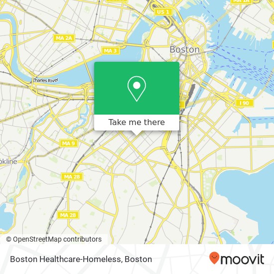 Mapa de Boston Healthcare-Homeless